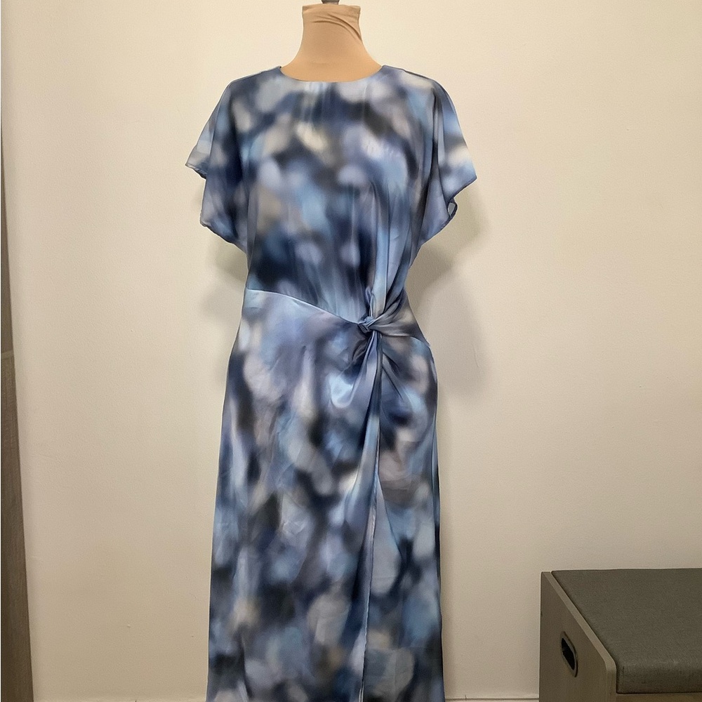 Zara Blue and White Maxi Dress